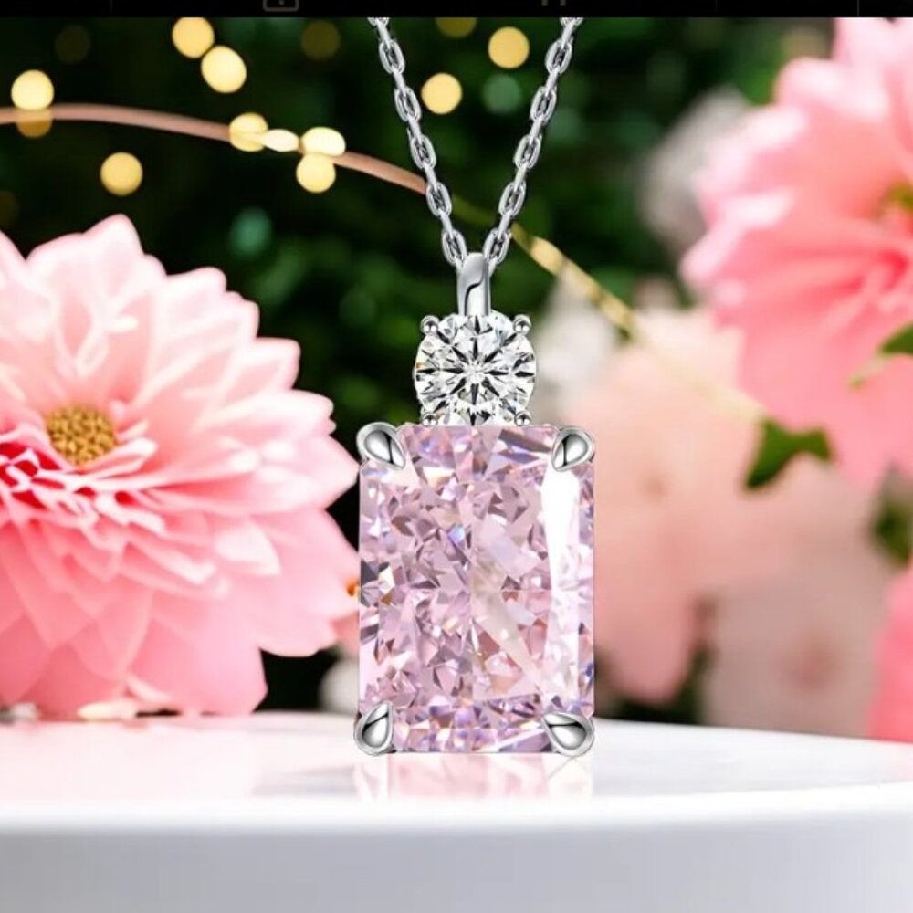 ✨NEW✨ SS Pink Broken Ice Necklace - Pink/White
